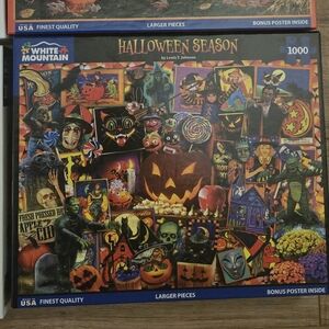 White Mountain Halloween Season Puzzle - Vibrant Colors
